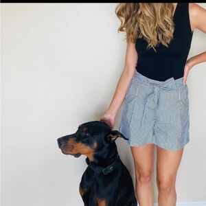 J.CREW trouser striped shorts